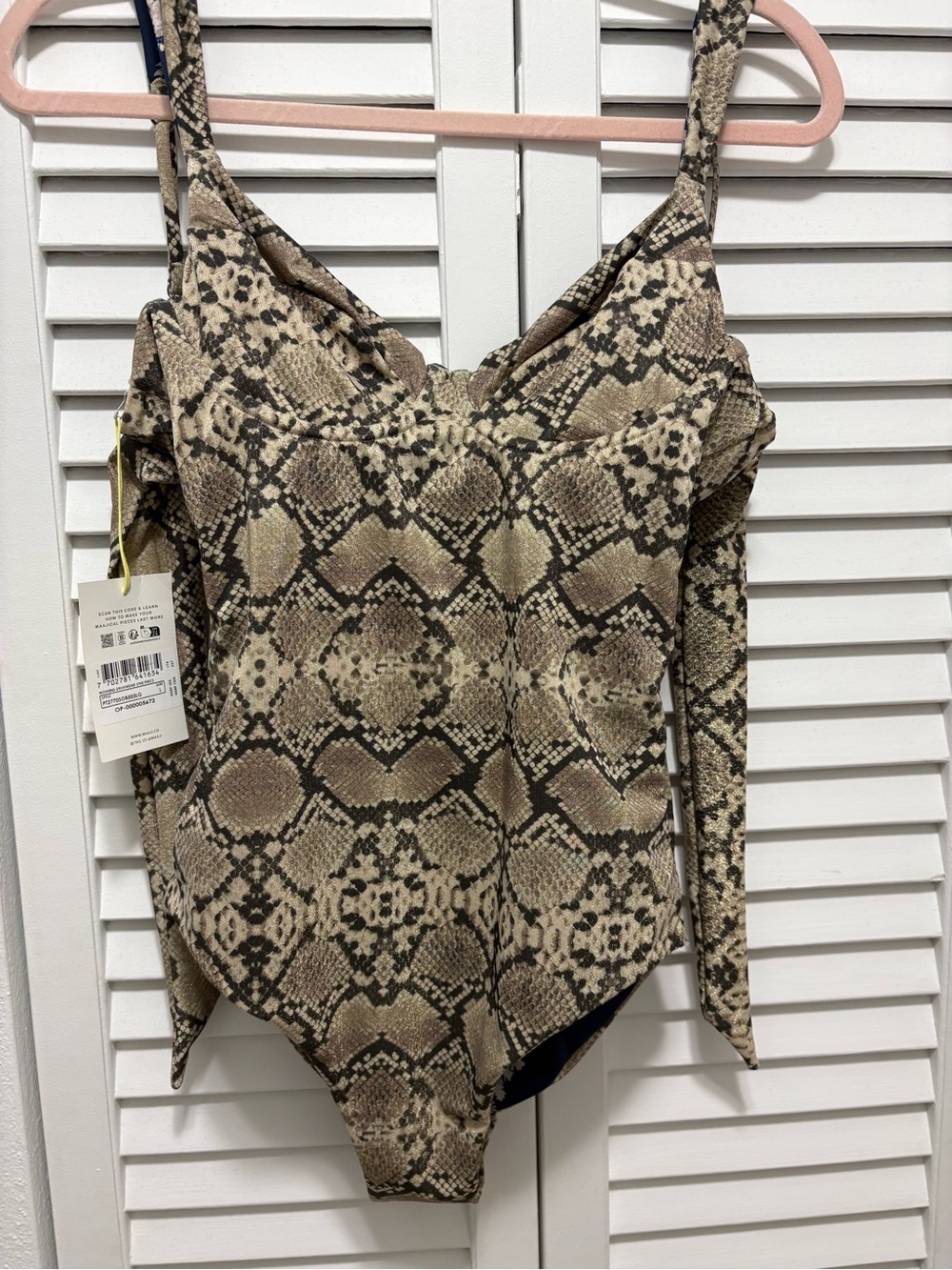 Neutral Snake-Print One-Piece Swimsuit - Women